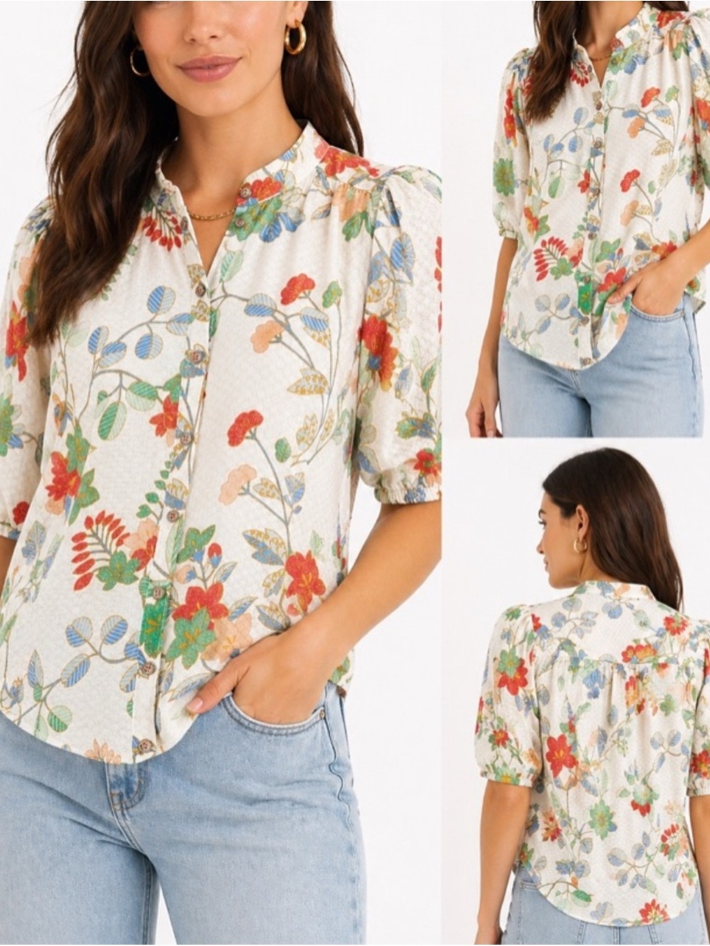 Maeve by Anthropologie Kalapana
Floral Blouse